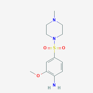 molecular formula C12H19N3O3S B13876123 2-Methoxy-4-(4-methylpiperazin-1-yl)sulfonylaniline 