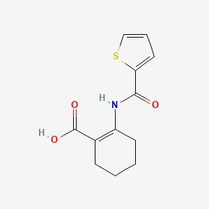 molecular formula C12H13NO3S B13876150 2-[(2-Thienylcarbonyl)amino]-1-cyclohexene-1-carboxylic acid 