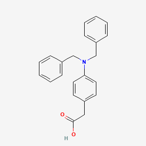 molecular formula C22H21NO2 B13876154 2-[4-(Dibenzylamino)phenyl]acetic acid 