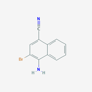 molecular formula C11H7BrN2 B13876188 4-Amino-3-bromonaphthalene-1-carbonitrile 