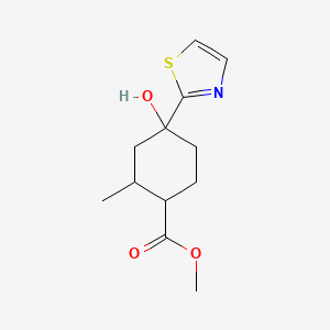 Methyl 4-hydroxy-2-methyl-4-(1,3-thiazol-2-yl)cyclohexane-1-carboxylate