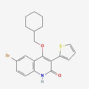 6-bromo-4-(cyclohexylmethoxy)-3-thiophen-2-yl-1H-quinolin-2-one