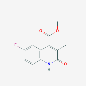 molecular formula C12H10FNO3 B13876246 methyl 6-fluoro-3-methyl-2-oxo-1H-quinoline-4-carboxylate 