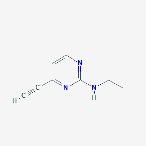 molecular formula C9H11N3 B13876260 2-Pyrimidinamine, 4-ethynyl-N-(1-methylethyl)- CAS No. 876521-34-5