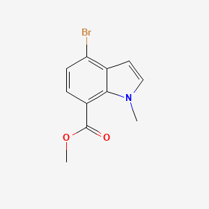 molecular formula C11H10BrNO2 B13876283 Methyl 4-bromo-1-methylindole-7-carboxylate 