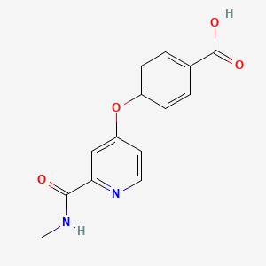 molecular formula C14H12N2O4 B13876302 4-{[2-(Methylcarbamoyl)pyridin-4-yl]oxy}benzoic acid CAS No. 827025-43-4