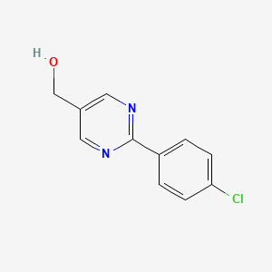 molecular formula C11H9ClN2O B13876307 [2-(4-Chlorophenyl)pyrimidin-5-yl]methanol 