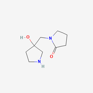 1-[(3-Hydroxypyrrolidin-3-yl)methyl]pyrrolidin-2-one