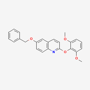 2-(2,6-Dimethoxyphenoxy)-6-phenylmethoxyquinoline