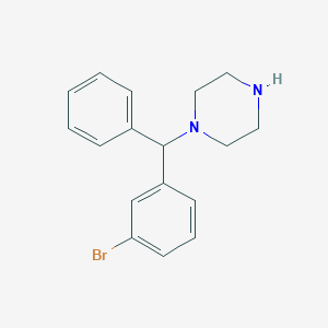 molecular formula C17H19BrN2 B13876338 1-[(3-Bromophenyl)-phenylmethyl]piperazine 