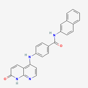 molecular formula C25H18N4O2 B13876351 N-naphthalen-2-yl-4-[(7-oxo-8H-1,8-naphthyridin-4-yl)amino]benzamide 