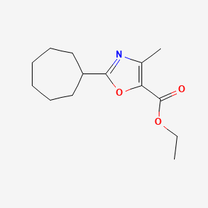 Ethyl 2-cycloheptyl-4-methyl-1,3-oxazole-5-carboxylate