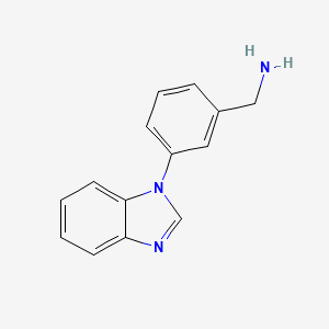 molecular formula C14H13N3 B13876380 [3-(Benzimidazol-1-yl)phenyl]methanamine 