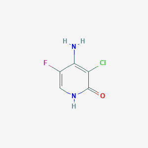 molecular formula C5H4ClFN2O B13876401 4-amino-3-chloro-5-fluoro-1H-pyridin-2-one 