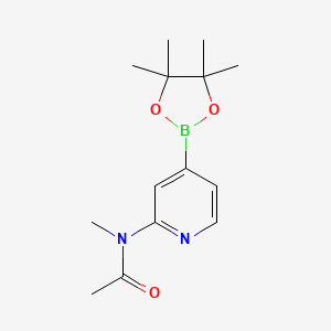 molecular formula C14H21BN2O3 B13876420 N-methyl-N-(4-(4,4,5,5-tetramethyl-1,3,2-dioxaborolan-2-yl)pyridin-2-yl)acetamide CAS No. 1610521-16-8