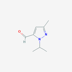 molecular formula C8H12N2O B13876453 3-methyl-1-(propan-2-yl)-1H-pyrazole-5-carbaldehyde 