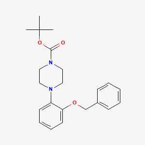 molecular formula C22H28N2O3 B13876465 Tert-butyl 4-(2-phenylmethoxyphenyl)piperazine-1-carboxylate 