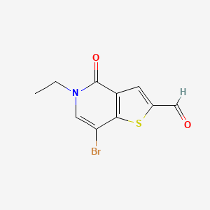 7-Bromo-5-ethyl-4-oxo-4,5-dihydrothieno[3,2-c]pyridine-2-carbaldehyde