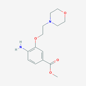 molecular formula C14H20N2O4 B13876489 Methyl 4-amino-3-(2-morpholin-4-ylethoxy)benzoate 