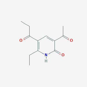 3-acetyl-6-ethyl-5-propanoyl-1H-pyridin-2-one