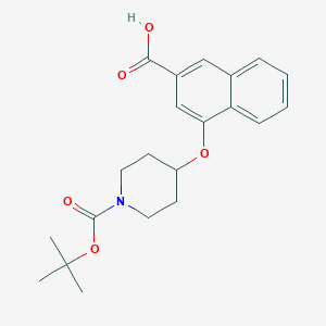 4-[1-[(2-Methylpropan-2-yl)oxycarbonyl]piperidin-4-yl]oxynaphthalene-2-carboxylic acid