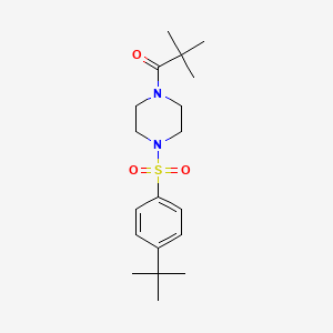 1-[4-(4-Tert-butylphenyl)sulfonylpiperazin-1-yl]-2,2-dimethylpropan-1-one