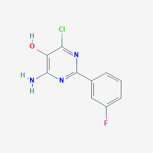 molecular formula C10H7ClFN3O B13876543 4-Amino-6-chloro-2-(3-fluorophenyl)pyrimidin-5-ol 