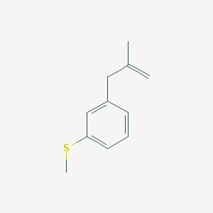 molecular formula C11H14S B13876550 1-(2-Methylprop-2-enyl)-3-methylsulfanylbenzene 