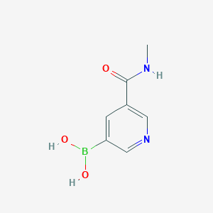 molecular formula C7H9BN2O3 B13876583 (5-(Methylcarbamoyl)pyridin-3-yl)boronic acid CAS No. 1246022-34-3