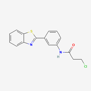 B1387659 N-(3-(benzo[d]thiazol-2-yl)phenyl)-3-chloropropanamide CAS No. 885268-51-9