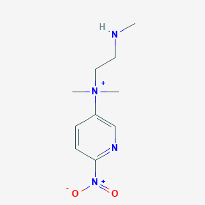 molecular formula C10H17N4O2+ B13876604 Dimethyl-[2-(methylamino)ethyl]-(6-nitropyridin-3-yl)azanium 