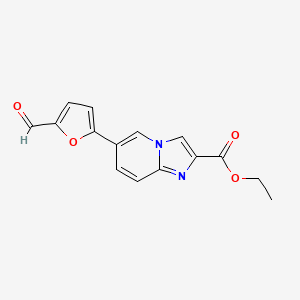 Ethyl 6-(5-formylfuran-2-yl)imidazo[1,2-a]pyridine-2-carboxylate