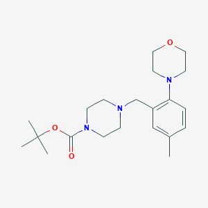 Tert-butyl 4-[[5-methyl-2-(morpholin-4-yl)phenyl]methyl]piperazine-1-carboxylate