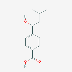 molecular formula C12H16O3 B13876639 4-(1-Hydroxy-3-methylbutyl)benzoic acid 