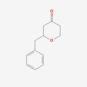 molecular formula C12H14O2 B13876641 2-Benzyloxan-4-one 