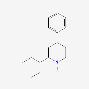 molecular formula C16H25N B13876646 2-Pentan-3-yl-4-phenylpiperidine 