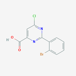 2-(2-Bromophenyl)-6-chloropyrimidine-4-carboxylic acid