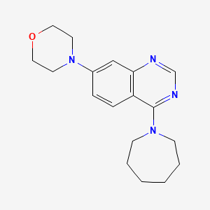 molecular formula C18H24N4O B13876680 4-[4-(Azepan-1-yl)quinazolin-7-yl]morpholine 