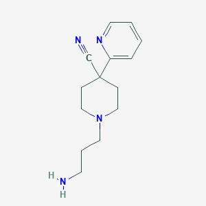 1-(3-Aminopropyl)-4-pyridin-2-ylpiperidine-4-carbonitrile