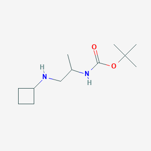 molecular formula C12H24N2O2 B13876704 tert-butyl N-[1-(cyclobutylamino)propan-2-yl]carbamate 