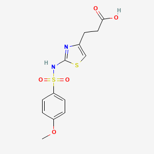 B1387671 3-(2-{[(4-Methoxyphenyl)sulfonyl]amino}-1,3-thiazol-4-yl)propanoic acid CAS No. 1105192-54-8