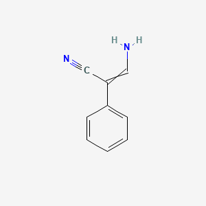 molecular formula C9H8N2 B13876719 3-Amino-2-phenylprop-2-enenitrile 