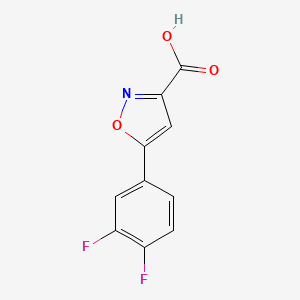 molecular formula C10H5F2NO3 B1387672 5-(3,4-Difluorophenyl)isoxazole-3-carboxylic acid CAS No. 1017513-51-7