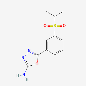 B1387673 5-[3-(Isopropylsulfonyl)phenyl]-1,3,4-oxadiazol-2-amine CAS No. 1105194-09-9