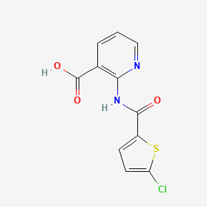 molecular formula C11H7ClN2O3S B13876785 2-{[(5-Chloro-2-thienyl)carbonyl]amino}nicotinic acid 