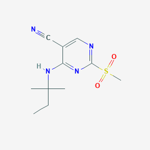 4-(2-Methylbutan-2-ylamino)-2-methylsulfonylpyrimidine-5-carbonitrile