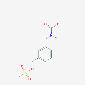 [3-[[(2-Methylpropan-2-yl)oxycarbonylamino]methyl]phenyl]methyl methanesulfonate