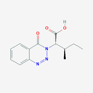 molecular formula C13H15N3O3 B1387681 (2S)-3-methyl-2-(4-oxo-1,2,3-benzotriazin-3(4H)-yl)pentanoic acid CAS No. 1217707-22-6