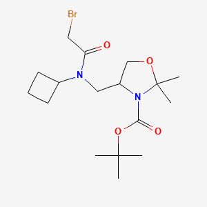 molecular formula C17H29BrN2O4 B13876811 Tert-butyl 4-[[(2-bromoacetyl)-cyclobutylamino]methyl]-2,2-dimethyl-1,3-oxazolidine-3-carboxylate 