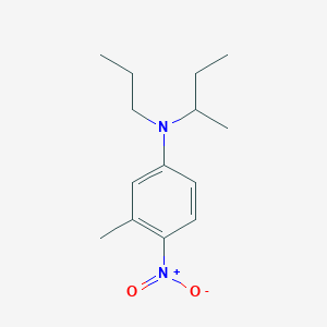 molecular formula C14H22N2O2 B13876814 Benzenamine, 3-methyl-N-(1-methylpropyl)-4-nitro-N-propyl- CAS No. 821777-12-2